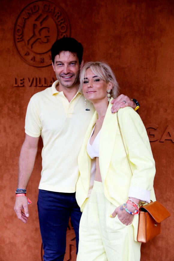 Elodie Gossuin et son mari Bertrand Lacherie au village lors des Internationaux de France de Tennis de Roland Garros 2022 à Paris, France, le 5 juin 2022. © Dominique Jacovides/Bestimage 