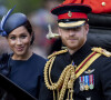 Le prince Harry, duc de Sussex, et Meghan Markle, duchesse de Sussex - La parade Trooping the Colour, célébrant le 93ème anniversaire de la reine Elisabeth II, au palais de Buckingham, Londres