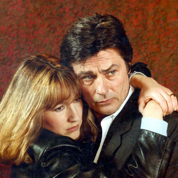 Nathalie Baye et Alain Delon sur le tournage du film "Notre histoire". 1984 
