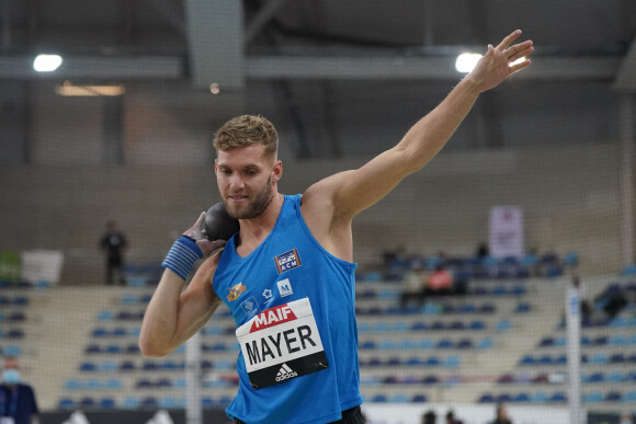 Kevin Mayer (Heptathlon) - Championnat de France d'Athlétisme Elite en salle à Miramas, le 26 février 2022. © Norbert Scanella / Panoramic / Bestimage