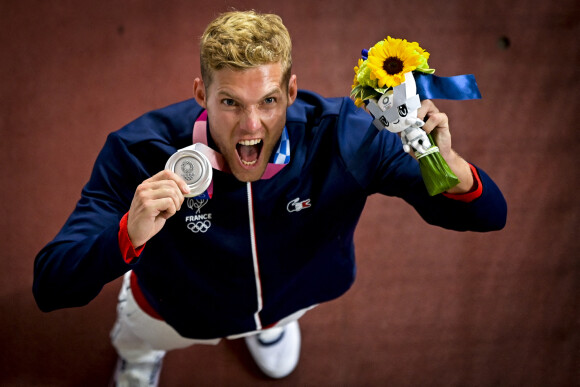 Kevin Mayer en argent sur le décathlon aux Jeux Olympiques de Tokyo 2020 au stade Olympique de Tokyo, Japon, le 6 apût 2021. © Jean-Baptiste Autissier