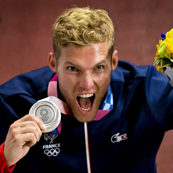 Kevin Mayer en argent sur le décathlon aux Jeux Olympiques de Tokyo 2020 au stade Olympique de Tokyo, Japon, le 6 apût 2021. © Jean-Baptiste Autissier