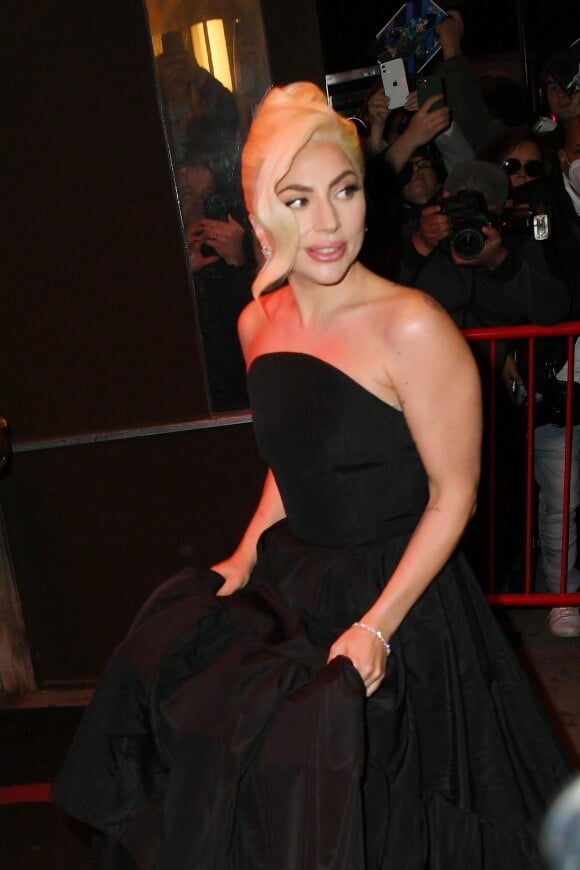 Lady Gaga à son arrivée à la soirée "New York Film Critics Circle Awards" à New York. Le 16 mars 2022 