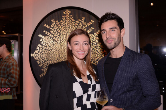 Rachel Legrain-Trapani (Miss France 2007) et son compagnon Valentin Léonard - Inauguration du restaurant italien gastronomique "Il Carpaccio" au Royal Monceau à Paris le 6 octobre 2021. © Rachid Bellak/Bestimage