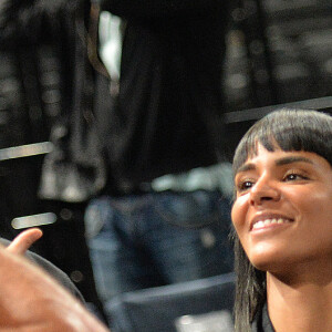 Shy'm (Tamara Marthe) et son petit-ami Benoît Paire - La chanteuse Shy'm (Tamara Marthe) encourage son petit-ami Benoît Paire lors du tournoi BNP Paribas Masters à l'Accor Hotels Arena à Paris le 3 novembre 2015.