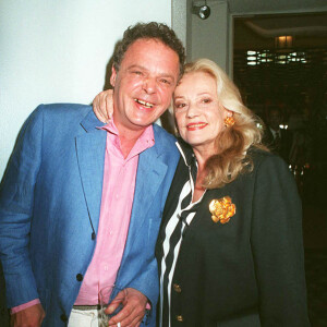 Jeanne Moreau et son fils Jérôme Richard à Cannes.