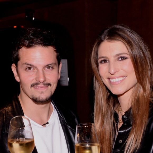 Exclusif - Juan Arbelaez et sa fiancée Laury Thilleman (Miss France 2011) - Soirée de lancement du nouveau parfum Boss "The scent absolute" à l'hôtel Mandarin Oriental à Paris le 13 novembre 2019. © Rachid Bellak/Bestimage 