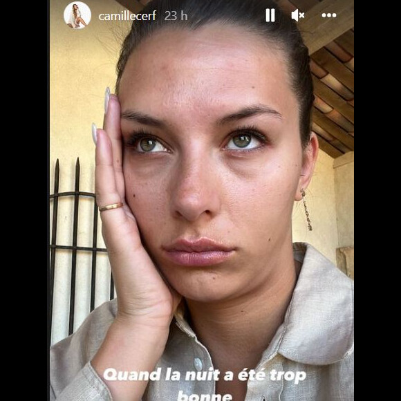 Camille Cerf se dévoil épuisée sur Instagram, le 1er août 2022