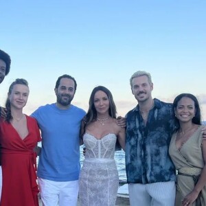 Gaël Monfils et Matt Pokora assistent au mariage d'un ami commun.