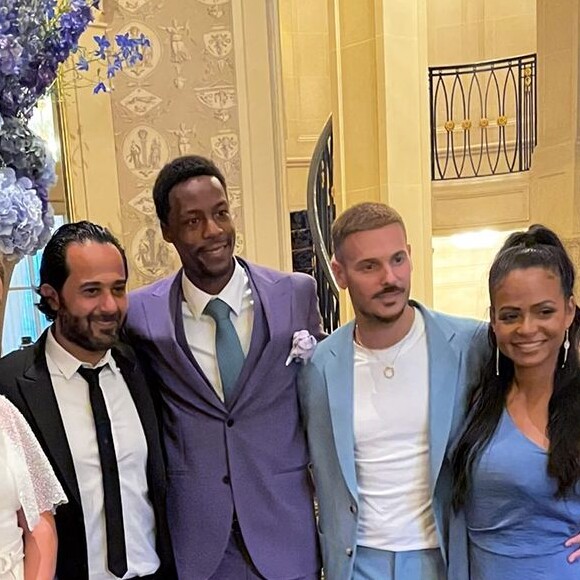 M. Pokora et Christina Milian au mariage de Gaël Monfils et Elina Svitolina.