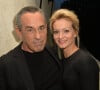 Exclusif - Thierry Ardisson et sa femme Audrey Crespo-Mara - Anniversaire de Jacques Sanchez au restaurant Nolita à Paris le 29 mai 2016.