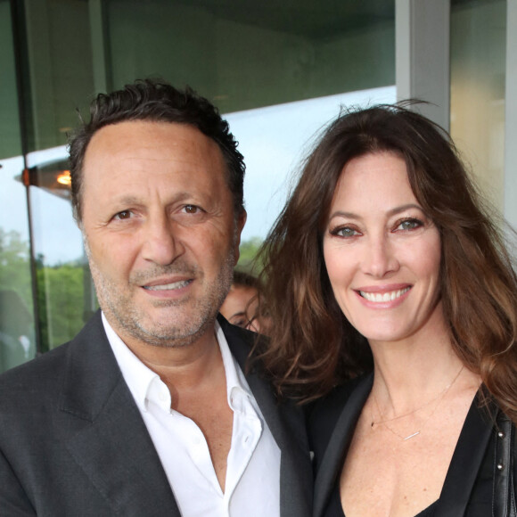 Arthur et Mareva Galanter au déjeuner de la finale Messieurs de France Télévision (jour 15) sur la terrasse de France Télévision lors des Internationaux de France de Tennis de Roland Garros 2022 à Paris, France, le 5 Juin 2022. © Bertrand Rindoff/Bestimage 