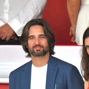 Dimitri Rassam et sa femme Charlotte Casiraghi durant le Jumping International de Monaco, 16eme édition du Longines Global Champions Tour, le 1er juillet 2022. © Bruno Bebert / Bestimage 