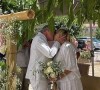 Mariage de Christine Bravo et Stéphane Bachot, en Corse. Photo partagée par un invité du couple sur Instagram.