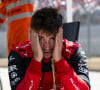 Charles Leclerc contraint d'abandonner suite à une sortie de piste lors du Grand Prix de France de Formule 1 (F1) au Castellet, le 24 juillet 2022.