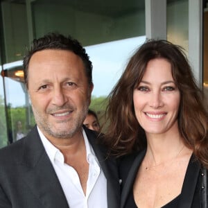 Arthur et Mareva Galanter au déjeuner de la finale Messieurs de France Télévision (jour 15) sur la terrasse de France Télévision lors des Internationaux de France de Tennis de Roland Garros 2022 à Paris, France, le 5 Juin 2022. © Bertrand Rindoff/Bestimage