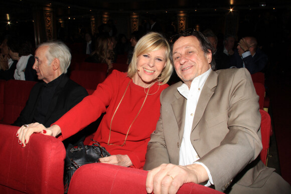 Chantal Ladesou et son mari Michel Ansault - Edouard Nahum fête son 60e anniversaire au Musée Grévin à Paris, le 26 mars 2019. © Philippe Baldini/Bestimage