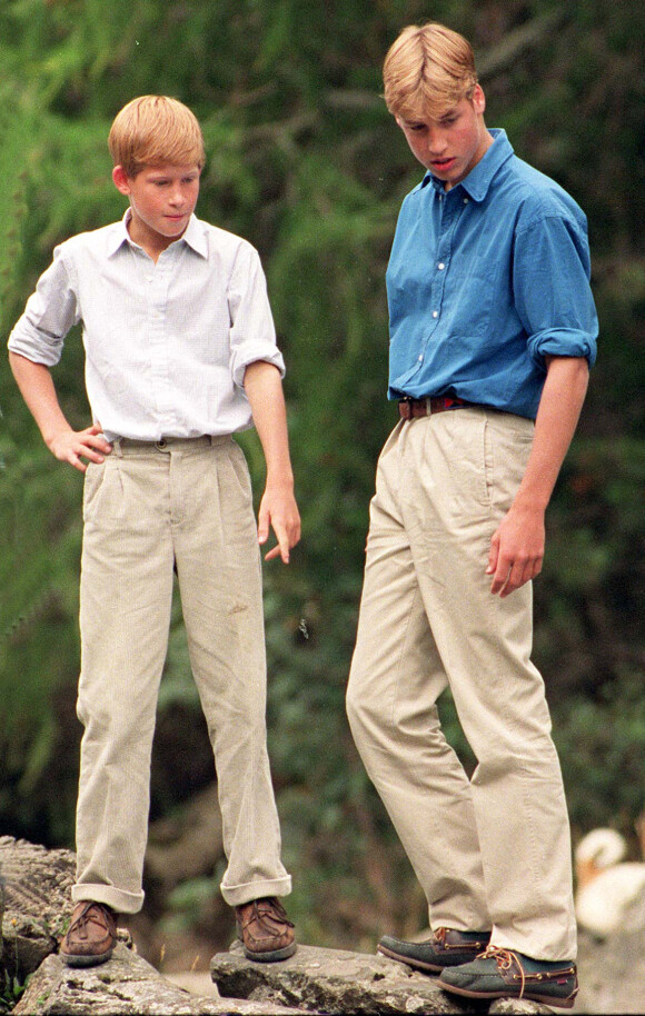 Le prince William, duc de Cambridge, Le prince Harry, duc de Sussex, en 1997
