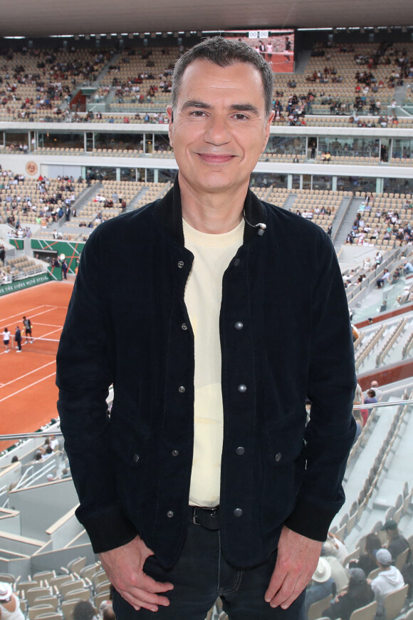 Laurent Luyat sur le plateau de France Télévision - Internationaux de France de Tennis de Roland Garros 2022 - Jour 1 à Paris le 22 Mai 2022. Bertrand Rindoff/Bestimage 