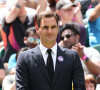 Roger Federer - Les légendes du tennis fêtent le 100 ème anniversaire du Centre Court du tournoi de Wimbledon, en marge du championnat. Londres. Le 3 juillet 2022.