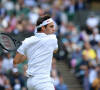 Roger Federer (Sui) - N. Djokovic, R. Federer sur le gazon du tournoi de tennis de Wimbledon, le 7 juillet 2021. © Antoine Couvercelle / Panoramic / Bestimage