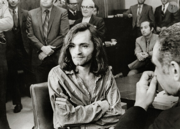 Charles Manson dans le tribunal de Santa Monica en Californie en 1970.