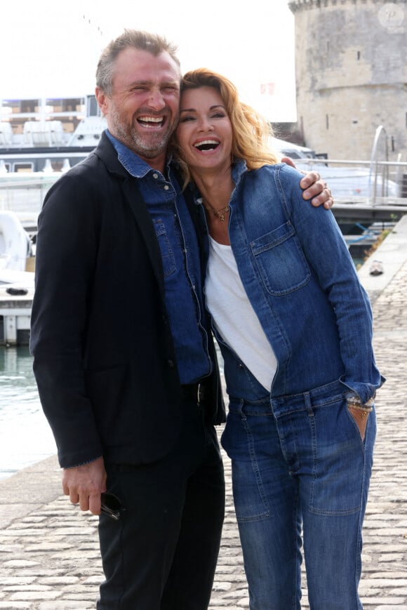Alexandre Brasseur et Ingrid Chauvin de "Demain nous appartient" - Festival de la Fiction de La Rochelle. Le 18 septembre 2021. © Jean-Marc Lhomer / Bestimage