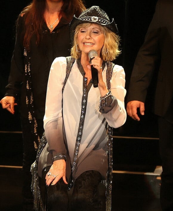 Olivia Newton-John en concert à Santa Rosa en 2018.