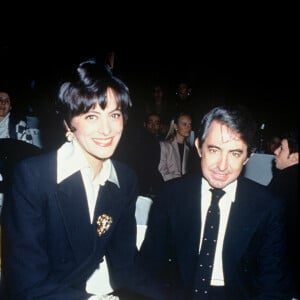 Inès de la Fressange et Luigi d'Urso au défilé Lanvin en 1992