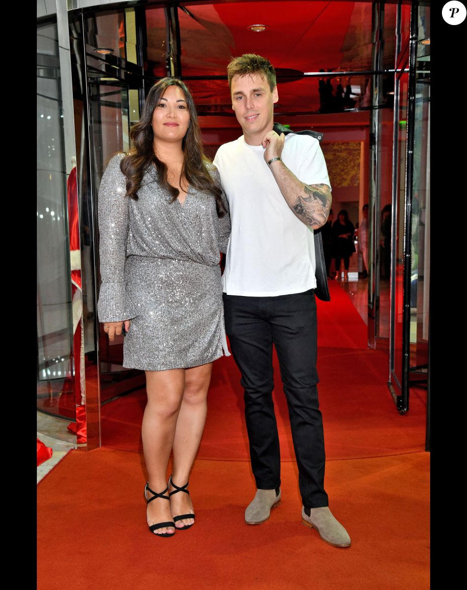 Exclusif - Marie et Louis Ducruet durant la traditionnelle soirée d'été de Fight Aids Monaco au Sporting Club de Monaco, le 23 juillet 2022. © Bruno Bebert/Bestimage