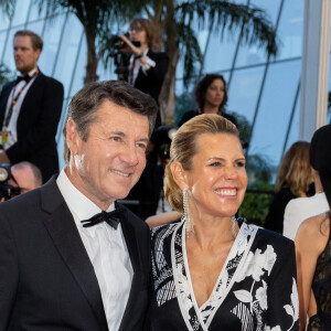 Christian Estrosi, maire de Nice, et sa femme Laura Tenoudji-Estrosi - Montée des marches du film " Mascarade " lors du 75ème Festival International du Film de Cannes. Le 27 mai 2022 © Dominique Jacovides / Bestimage 