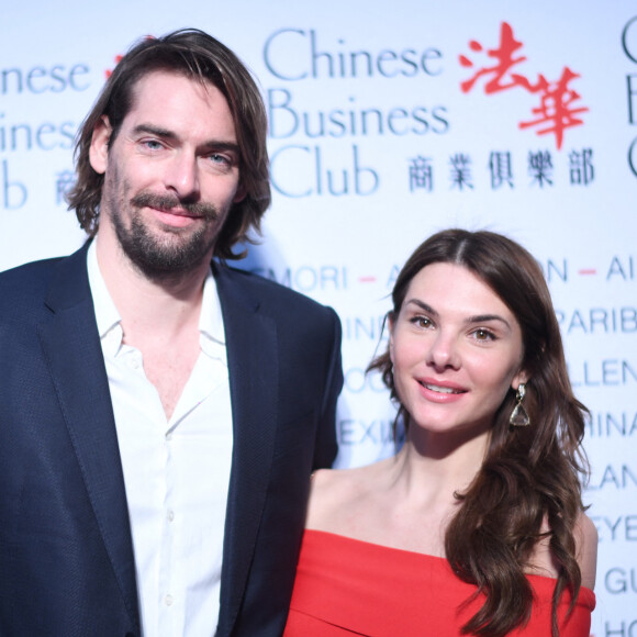 Camille Lacourt et sa compagne Alice Detollenaere (Miss Bourgogne 2010) lors du déjeuner d'affaires "Edition Spéciale Femmes" de la 5ème édition du Chinese Business Club à l'occasion de la journée internationales des droits des femmes au Pavillon Cambon Potel et Chabot, à Paris, France, le 9 mars 2020. © Rachid Bellak/Bestimage