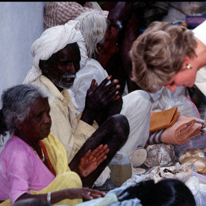 La Princesse Diana en visite en Inde