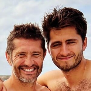 Bixente Lizarazu avec son fils Tximista à Saint-Jean-de-Luz.