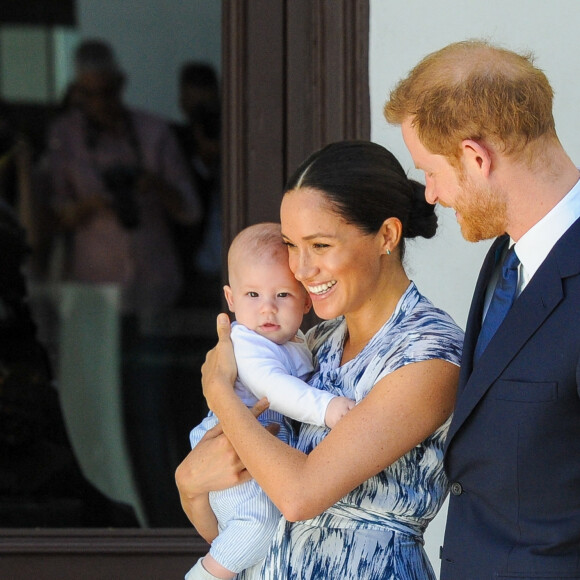 Le prince Harry, duc de Sussex, et Meghan Markle, duchesse de Sussex, avec leur fils Archie ont rencontré l'archevêque Desmond Tutu et sa femme à Cape Town, Afrique du Sud. Le 25 septembre 2019