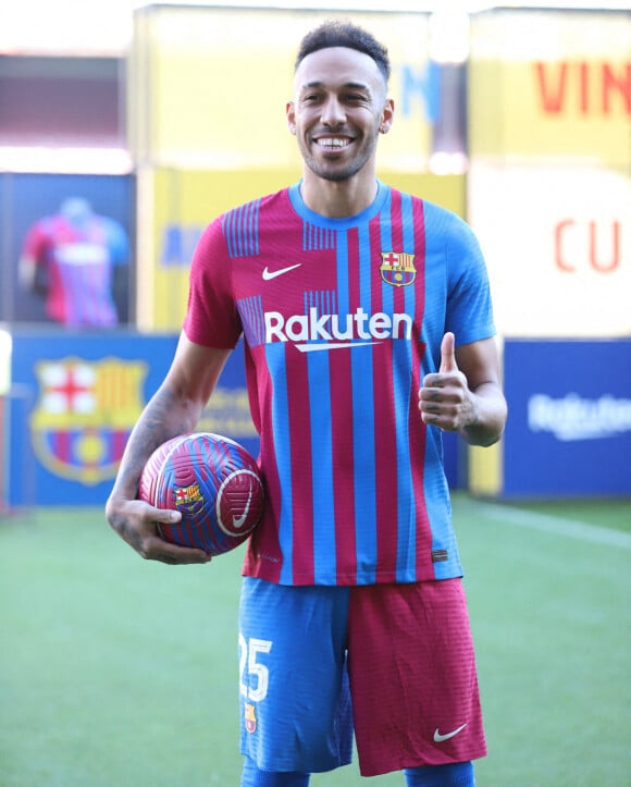 Présentation officielle du nouveau joueur du FC Barcelone: Pierre Emerick Aubameyang à Sabadell, le 3 février 2022. © Xavi Urgeles/Zuma Press/Bestimage