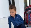 Milann, le fils de Nabilla et Thomas Vergara, à l'occasion de sa rentrée à l'école maternelle, le 30 août 2022.