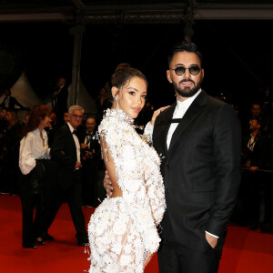 Thomas Vergara et sa femme Nabilla Benattia (enceinte) - Montée des marches du film " Stars At Noon " lors du 75ème Festival International du Film de Cannes. Le 25 mai 2022 © Dominique Jacovides / Bestimage 