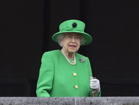 La reine Elisabeth II d'Angleterre - Jubilé de platine de la reine Elisabeth II d'Angleterre à Bukingham Palace à Londres, le 5 juin 2022. 