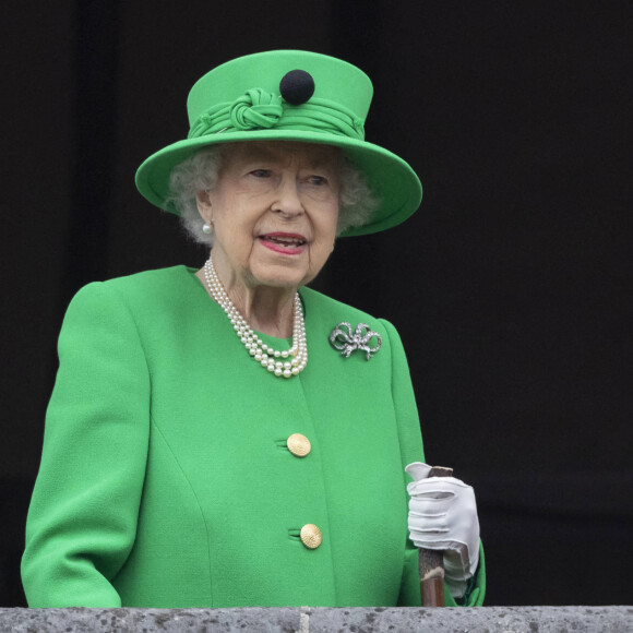 La reine Elisabeth II d'Angleterre - Jubilé de platine de la reine Elisabeth II d'Angleterre à Bukingham Palace à Londres, le 5 juin 2022. 