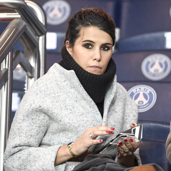 Karine Ferri - Karine Ferri encourage son compagnon Yoann Gourcuff lors du match Psg-Rennes au Parc des Princes à Paris le 6 novembre 2016. (victoire 4-0 du Psg) © Pierre Perusseau/Bestimage