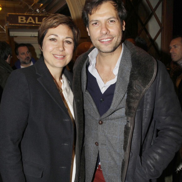 Valérie Benguigui, Laurent Lafitte - Première du film "Le prénom" au Gaumont Opéra. Le 23 avril 2012.