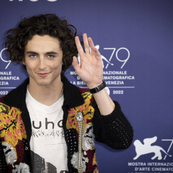 Timothée Chalamet - Photocall du film "Bones and All" lors du 79e festival international du film de Venise, La Mostra. Le 2 septembre 2022.