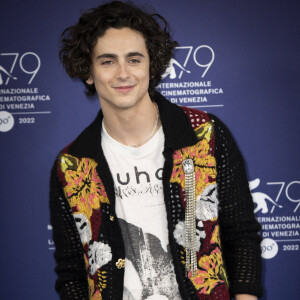 Timothée Chalamet - Photocall du film "Bones and All" lors du 79e festival international du film de Venise, La Mostra. Le 2 septembre 2022.