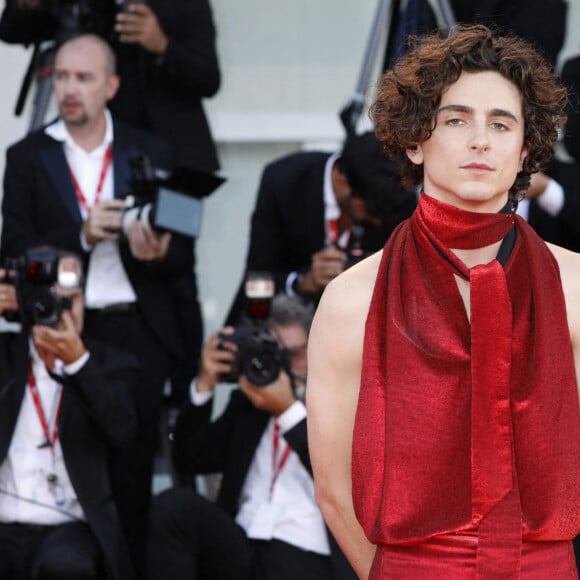 Timothée Chalamet - Tapis rouge du film "Bones and All" lors du 79e festival international du film de Venise, La Mostra. Le 2 septembre 2022.