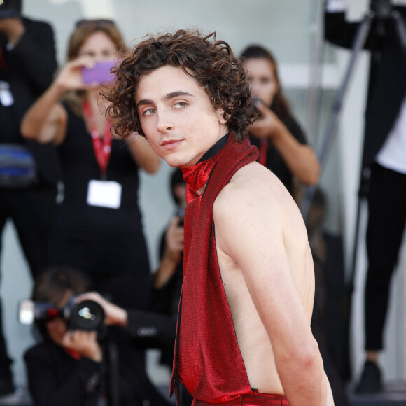 Timothée Chalamet - Tapis rouge du film "Bones and All" lors du 79e festival international du film de Venise, La Mostra. Le 2 septembre 2022.