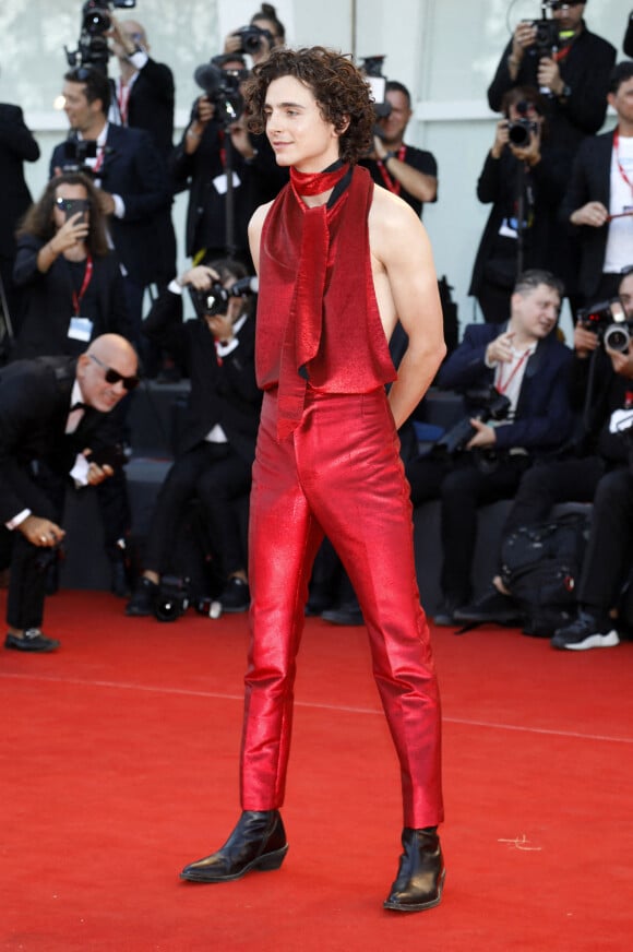 Timothée Chalamet - Tapis rouge du film "Bones and All" lors du 79e festival international du film de Venise, La Mostra. Le 2 septembre 2022.