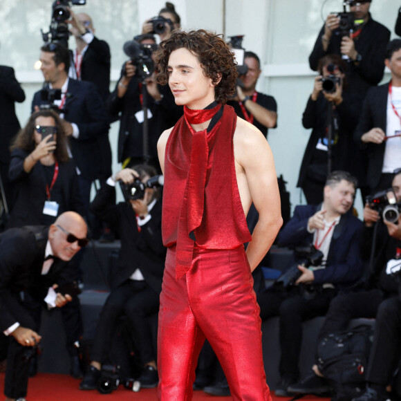 Timothée Chalamet - Tapis rouge du film "Bones and All" lors du 79e festival international du film de Venise, La Mostra. Le 2 septembre 2022.