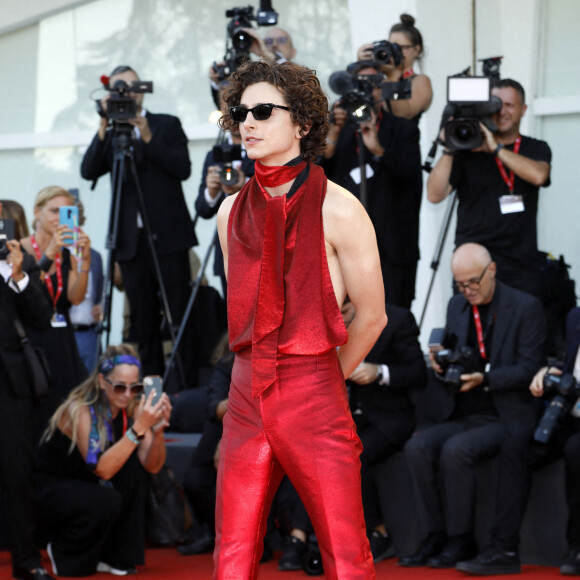 Timothée Chalamet - Tapis rouge du film "Bones and All" lors du 79e festival international du film de Venise, La Mostra. Le 2 septembre 2022.