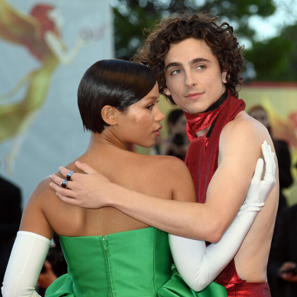 Timothée Chalamet et Taylor Russell - Projection du film "Bones And All'" lors de la 79e édition du Festival international du film de Venise (La Mostra), le 2 septembre 2022. © ANSA/Zuma Press/Bestimage